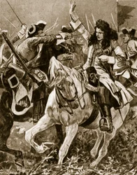 Slag bij Malplaquet, 11 september 1709: Chevalier St. George gewond tijdens de Spaanse Successieoorlog