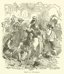 Slag bij Worcester (gravure)