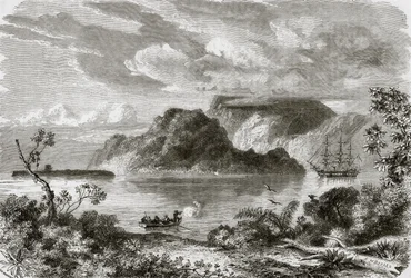 Baai van Manevai, eiland Vanikoro