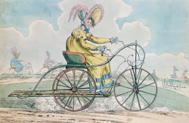Fiets met drie wielen, de hobby van de dames, 1819