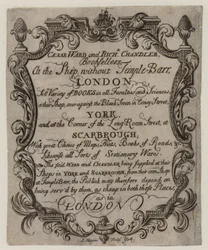 Boekverkopers, Caesar Ward en Richard Chandler, handelskaart