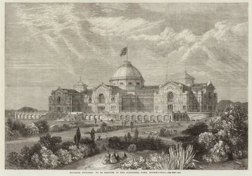 Gebouw voorgesteld te worden opgericht in het Alexandra Park, Muswell Hill