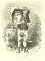 Bulgaarse fruitverkoper van Roese