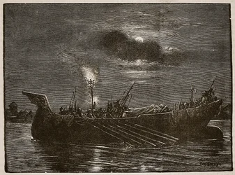 Begrafenis van koning Hendrik, illustratie uit Cassells Geïllustreerde Geschiedenis van Engeland
