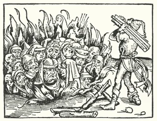 Het verbranden van de Joden tijdens de pest