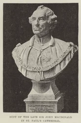 Buste van wijlen Sir John Macdonald in de St Paul
