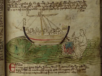 CCA-LitMs/D/10 fol. 30r Walvis, uit Bestiarium