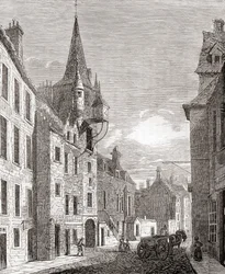 Canongate Jail, Edinburgh, Schotland, uit Old England: A Pictorial Museum, uitgegeven 1847
