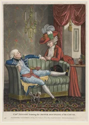 Kapitein Jessamy leert de Juiste Discipline van de Bank, ca.1782