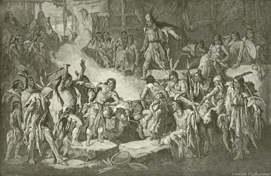 Kapitein Smith gered door Pocahontas
