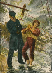 Kapitein Strachan (kleurenlitho)