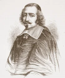Kardinaal Mazarin (naar een portret in de Galerie van Versailles), illustratie uit De Geschiedenis van het Protestantisme door James Aitken Wylie, 1878