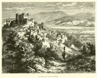 Celano, aan het Lago Fucino