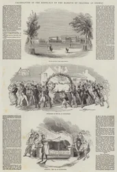 Viering van de verjaardag van de markies van Chandos, in Stowe