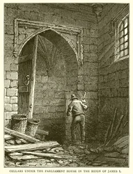Kelders onder het parlementsgebouw tijdens het bewind van Jacobus I
