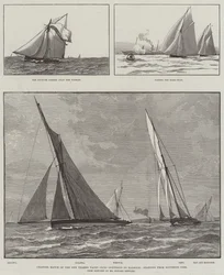 Kanaalwedstrijd van de New Thames Yacht Club, Southend naar Harwich, startend vanaf Southend Pier