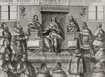 Karel I in het Hogerhuis in 1648, uit 