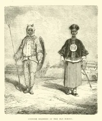 Chinese soldaten van de oude school