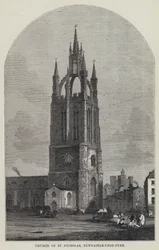 Kerk van St. Nicholas, Newcastle-upon-Tyne (gravure)