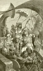 Cleopatra bij de Slag bij Actium