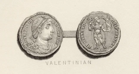 Munt uit de tijd van Valentinianus