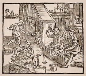 Muntmeesters aan het werk, 1577