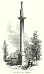 Kolom in Weybridge (gravure)
