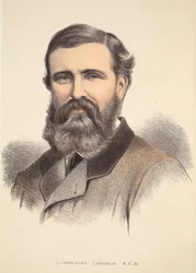 Commandant Cameron, illustratie uit De Geïllustreerde Editie van het Leven en de Ontdekkingen van David Livingstone door J. Ewing Richie, uitgegeven door A. Fullarton & Co., 1876