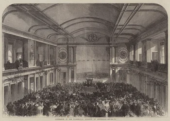 Conferentie van de Evangelische Alliantie in Amsterdam (gravure)