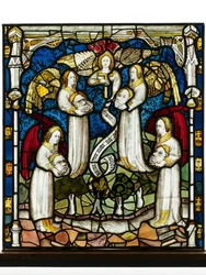 Geconserveerd paneel van het Grote Oostraam in York Minster: 