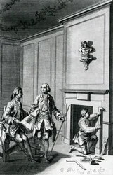 Constructie van een Schoorsteenmantel (gravure)