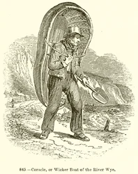 Coracle, of Wicker Boot van de Rivier Wye