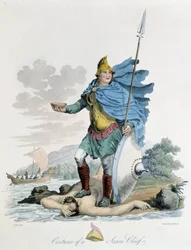 Kostuum van een Saksische leider - in 