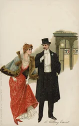 Koppel in avondkleding