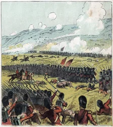 Krimoorlog (1853-1856): de Slag aan de Alma tussen het Russische leger en een Britse, Franse en Turkse coalitie op 20/09/1854. "De Slag aan de Alma"