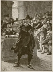 Cromwell spreekt het Lange Parlement voor de laatste keer toe, illustratie uit Cassells Illustrated History of England