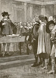 Cromwell weigert de kroon, illustratie uit Cassells Illustrated History of England