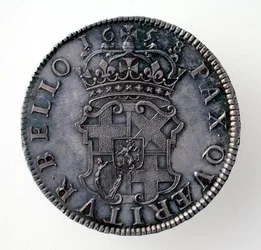 Kroon van Oliver Cromwell, Londen Munt, 1658 (achterzijde)