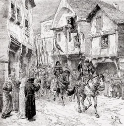 Kruisvaarders op weg naar het Heilige Land