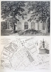 Cupers Gardens, Lambeth, gegraveerd door Bartholemew Howlett, 1746