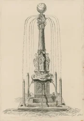 Curieuze zonnewijzer en fontein