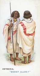 Gebruikelijke groet in Abessinië, 1907