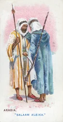 Gebruikelijke groet in Arabië, 1907