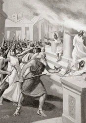 Cylon van Croton leidt een opstand tegen de Pythagoreeërs, ca. 509 v.Chr., uit Hutchinson