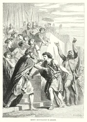 Davids verzoening met Absalom (gravure)