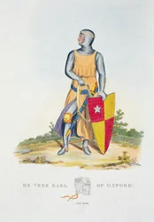 De Vere, Graaf van Oxford, 1280, uit Oud Wapenrusting door Samuel Rush Meyrick, 1824