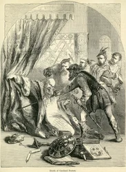 Dood van kardinaal Beaton, 29 mei 1546 (gravure)