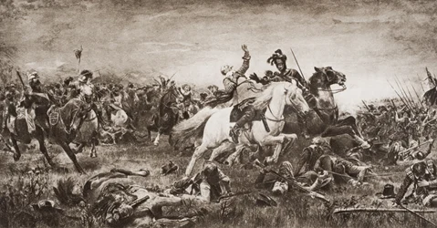 Dood van Gustavus Adolphus, illustratie uit 