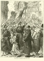Vertrek van Franse troepen naar Metz, augustus 1870