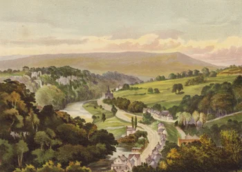 Derbyshire, Matlock, vanaf de Hoogten van Abraham